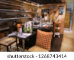 Small photo of blurred background interior design, modern kitchen style with bonehead light.