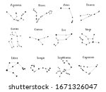 set of 12 cute vector zodiacal... | Shutterstock .eps vector #1671326047