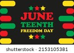 juneteenth freedom day. african ... | Shutterstock .eps vector #2153105381