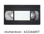 VHS video tape cassette isolated on white background.