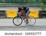 Small photo of KUALA LUMPUR - APRIL 14: Zaim Rosli of Wightset Cycling Team ride during 24/7 Bigtime Criterium Race at Kuala Lumpur Speed City on April 14, 2012 in Kuala Lumpur, Malaysia