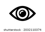 eyes icon vector. vision icon... | Shutterstock .eps vector #2032110374