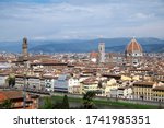 Cityscape of Florence with the Duomo, from Piazzale Michelangelo in Florence, Tuscany, Italy