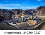 Small photo of Hoover dam, Hoover Dam, dam, near Las Vegas, Boulder City, formerly Junction City, Arizona border, Nevada, USA
