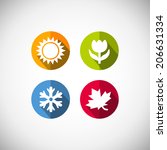 four seasons icon symbol vector ... | Shutterstock .eps vector #206631334