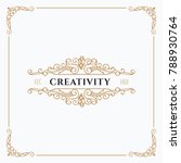 monogram creative card template ... | Shutterstock .eps vector #788930764