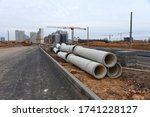 Concrete Drainage Pipes At The...