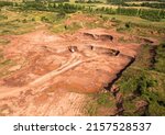 Clae Mining In Open Pit. Aerial ...