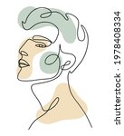 face line art style minimal man ... | Shutterstock .eps vector #1978408334