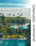 Small photo of MIAMI BEACH, FL -15 FEB 2023- View of the Confidante, an oceanfront hotel on mid-beach Collins Avenue in Miami Beach now part of the Unbound Collection by Hyatt.