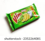 Small photo of Guwahati, Assam, India - August 23, 2023 : Vim Lemon Dishwash Bar comes with the power of Lemons, removes the toughest grease and gives a pleasant cleaning experience.