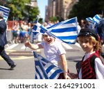 Small photo of New York, New York - June 5, 2022 : Greek Independence Day parade on the 5th ave was a celebration of their 201 years of independence.