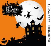 orange halloween banner | Shutterstock .eps vector #1188793441