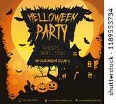 banner for halloween party | Shutterstock .eps vector #1189553734