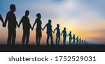 concept of the human chain and... | Shutterstock .eps vector #1752529031