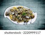 Small photo of Spaghetti with veracious clams of the Tyrrhenian Sea, Italy