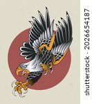 eagle tattoo traditional old... | Shutterstock .eps vector #2026654187