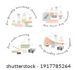 natural household cleaners ... | Shutterstock .eps vector #1917785264