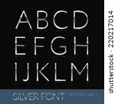 thin sliver steel font  ... | Shutterstock .eps vector #220217014