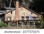Small photo of Santa Ysabel, CA USA - July 4, 2023: View of Josie's Hideout Saloon at Santa Ysabel in Palomar Mountain.