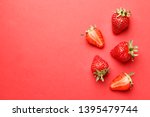 Ripe Juicy Strawberries On A...