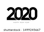 Happy New Year 2020 Logo Text...
