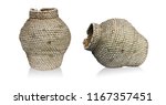 old wicker vase isolated on... | Shutterstock . vector #1167357451