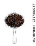Roasted  Coffee Seeds In Metal...