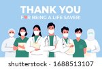 thank you doctor and nurses and ... | Shutterstock .eps vector #1688513107