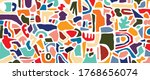 abstract background vector with ... | Shutterstock .eps vector #1768656074
