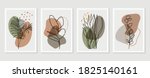 botanical wall art vector set.... | Shutterstock .eps vector #1825140161