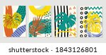 hand painted illustrations wall ... | Shutterstock .eps vector #1843126801