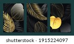 luxury gold wallpaper.  black... | Shutterstock .eps vector #1915224097