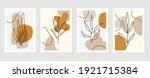 botanical wall art vector set.... | Shutterstock .eps vector #1921715384