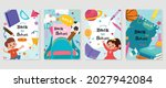 back to school vector banners.... | Shutterstock .eps vector #2027942084