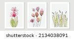 abstract floral watercolor wall ... | Shutterstock .eps vector #2134038091
