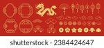 chinese new year icons vector...