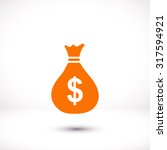 money bag icon. dollar usd... | Shutterstock .eps vector #317594921