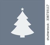     hristmas tree flat icon | Shutterstock .eps vector #338735117