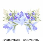 exotic flower illustration  | Shutterstock . vector #1280983987