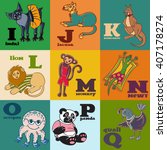 cartoon doodle animals  indri ... | Shutterstock .eps vector #407178274