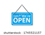 come in we're open. open store... | Shutterstock .eps vector #1745521157