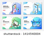 set of web pages. landing pages.... | Shutterstock .eps vector #1414540004