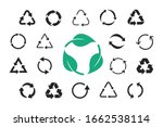 set of recycling icons. vector... | Shutterstock .eps vector #1662538114