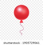 red helium balloon with ribbon... | Shutterstock .eps vector #1905729061
