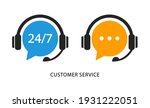 support service with headphones.... | Shutterstock .eps vector #1931222051