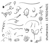 collection of doodle swishes ... | Shutterstock .eps vector #1578324631