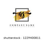 as initial handwriting logo... | Shutterstock .eps vector #1229400811