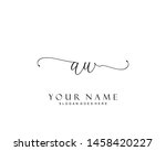 initial aw beauty monogram and... | Shutterstock .eps vector #1458420227