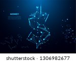 vector dollar sign  money... | Shutterstock .eps vector #1306982677